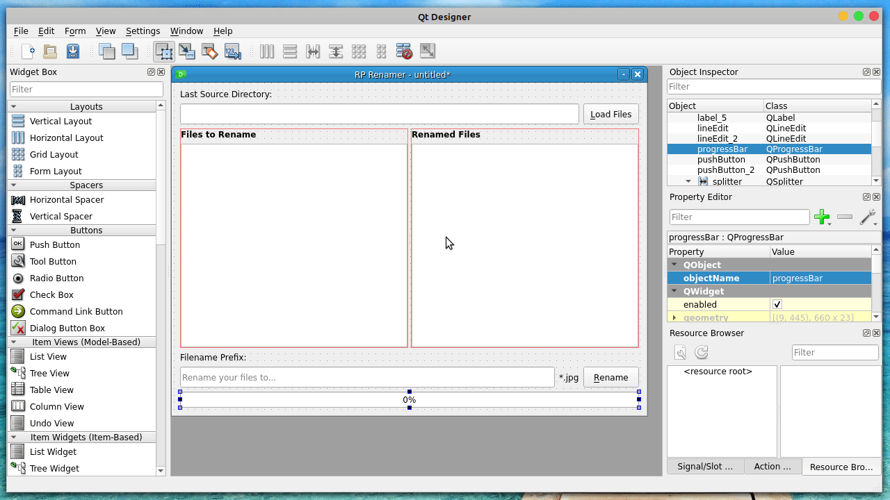 Build Bulk File Rename Change Object Names Qt Designer