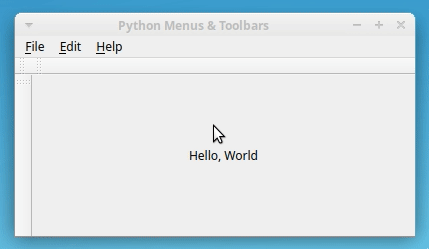 PyQt Toolbars