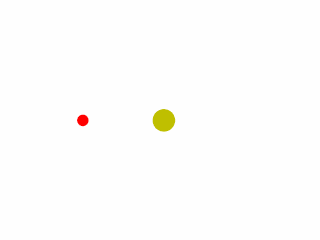 Animation of orbiting planet