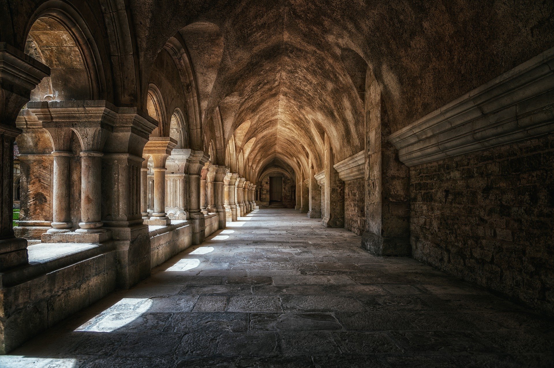 Monastery courtyard image for use in Python Pillow tutorial