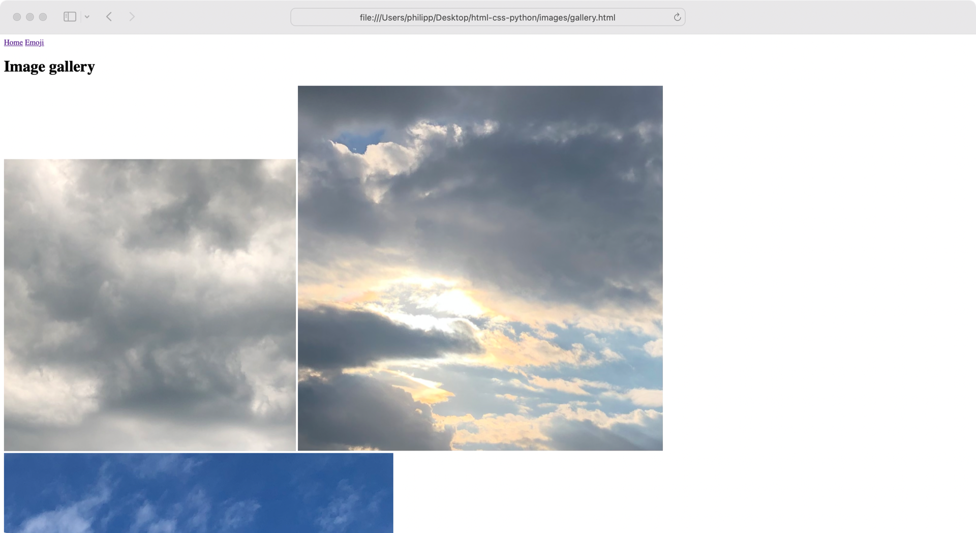 Screenshot of an image gallery with default browser styling.