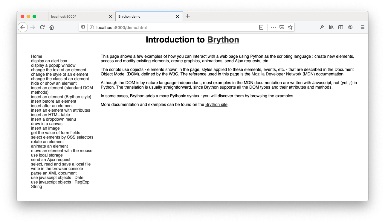 Brython Demo