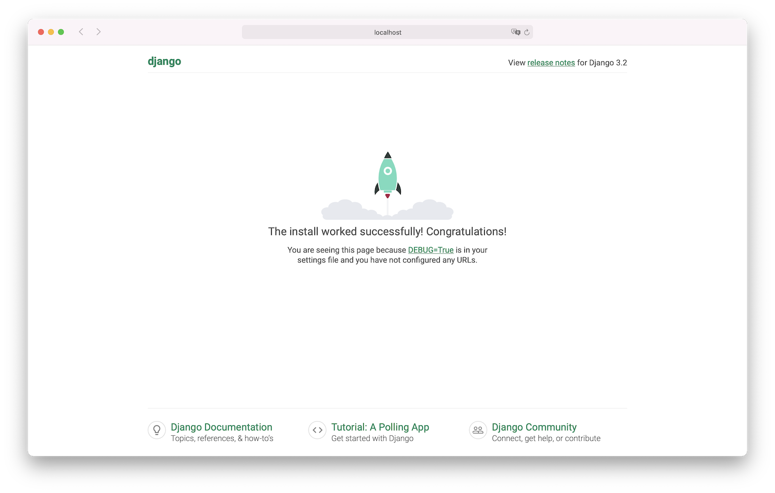 Successful Django Installation