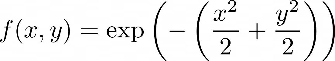 Equation of a 2D Gaussian