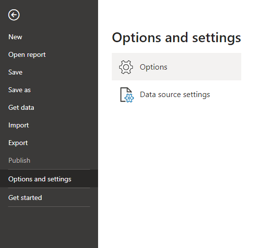 Options and Settings in Power BI Desktop
