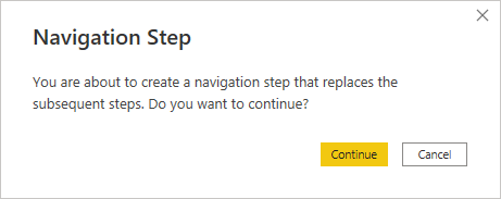 Replace the Subsequent Steps Pop-Up Window