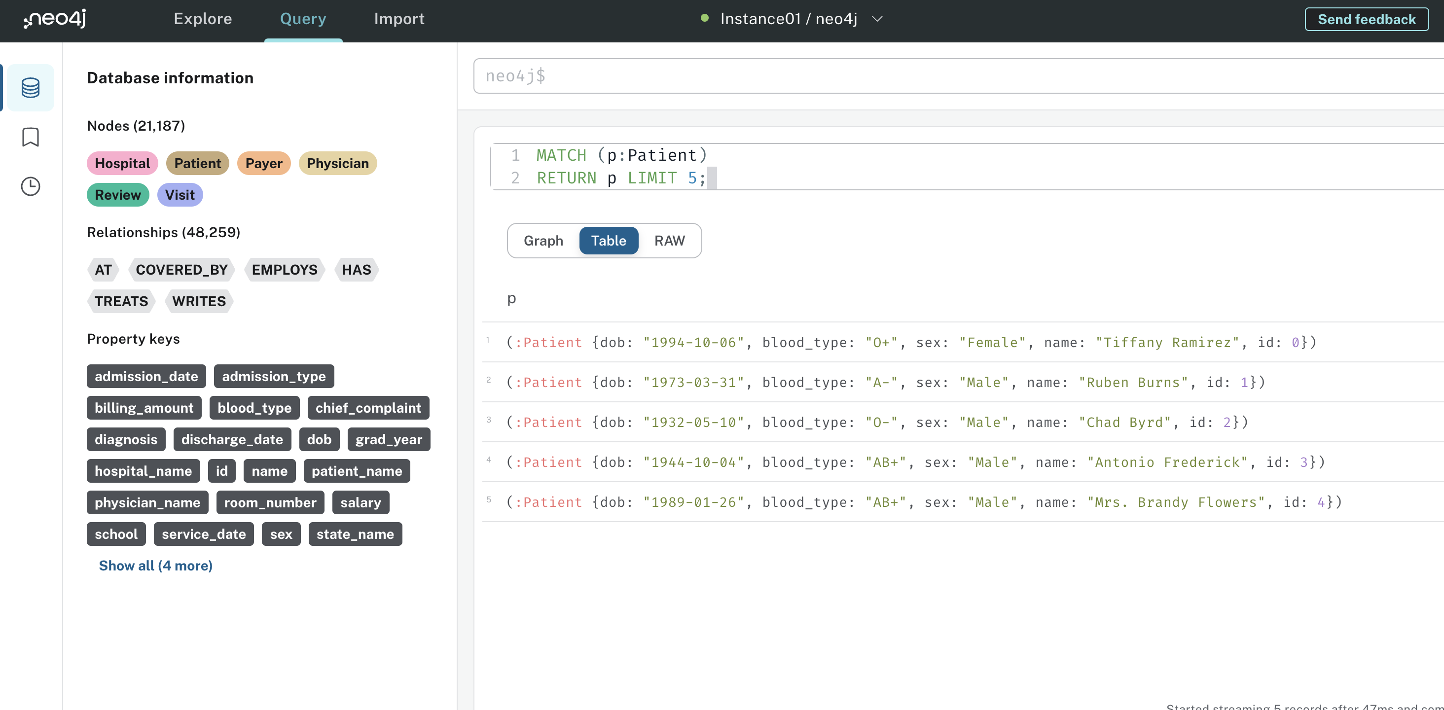 Cypher match node query
